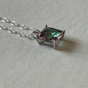 Mystic Topaz 925 Sterling‎ Silver Necklace